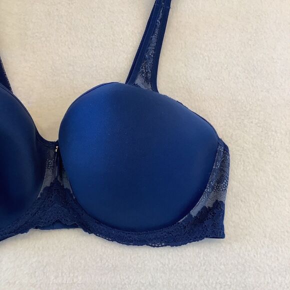 Wacoal Bra Women’s Size 34DD Basic Benefits Contour Underwire Navy Blue 853290‎ - Picture 3 of 11